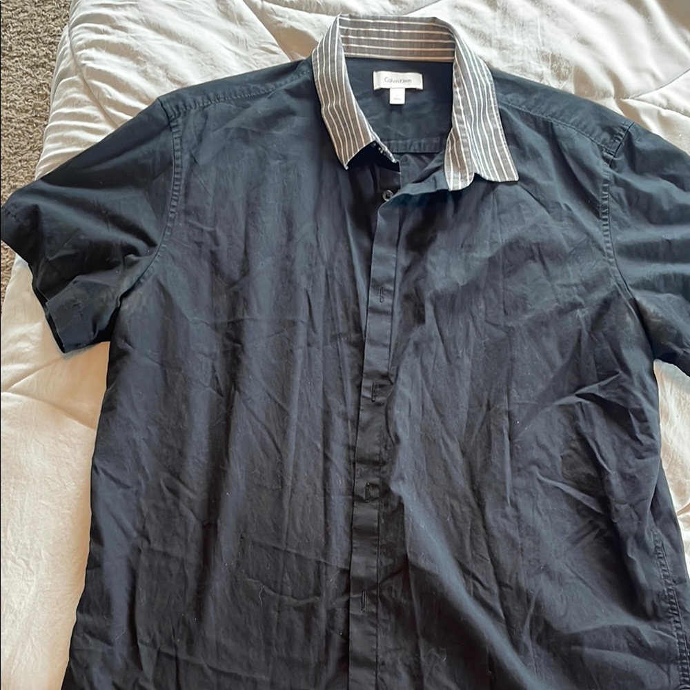 Calvin Klein Black Casual Button Down Shirt